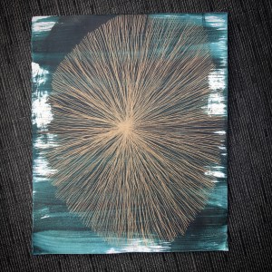 Beachcombing mixed media on paper