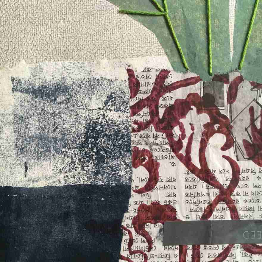 Botanicals detail of collage