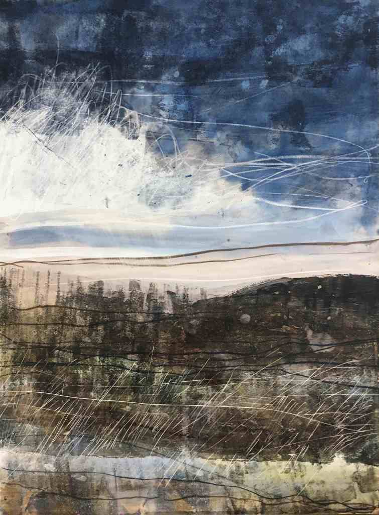 Mixed media landscape study